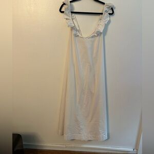 LAKE Pajamas Poplin Amelia Nightgown Pajama Dress in classic white EUC